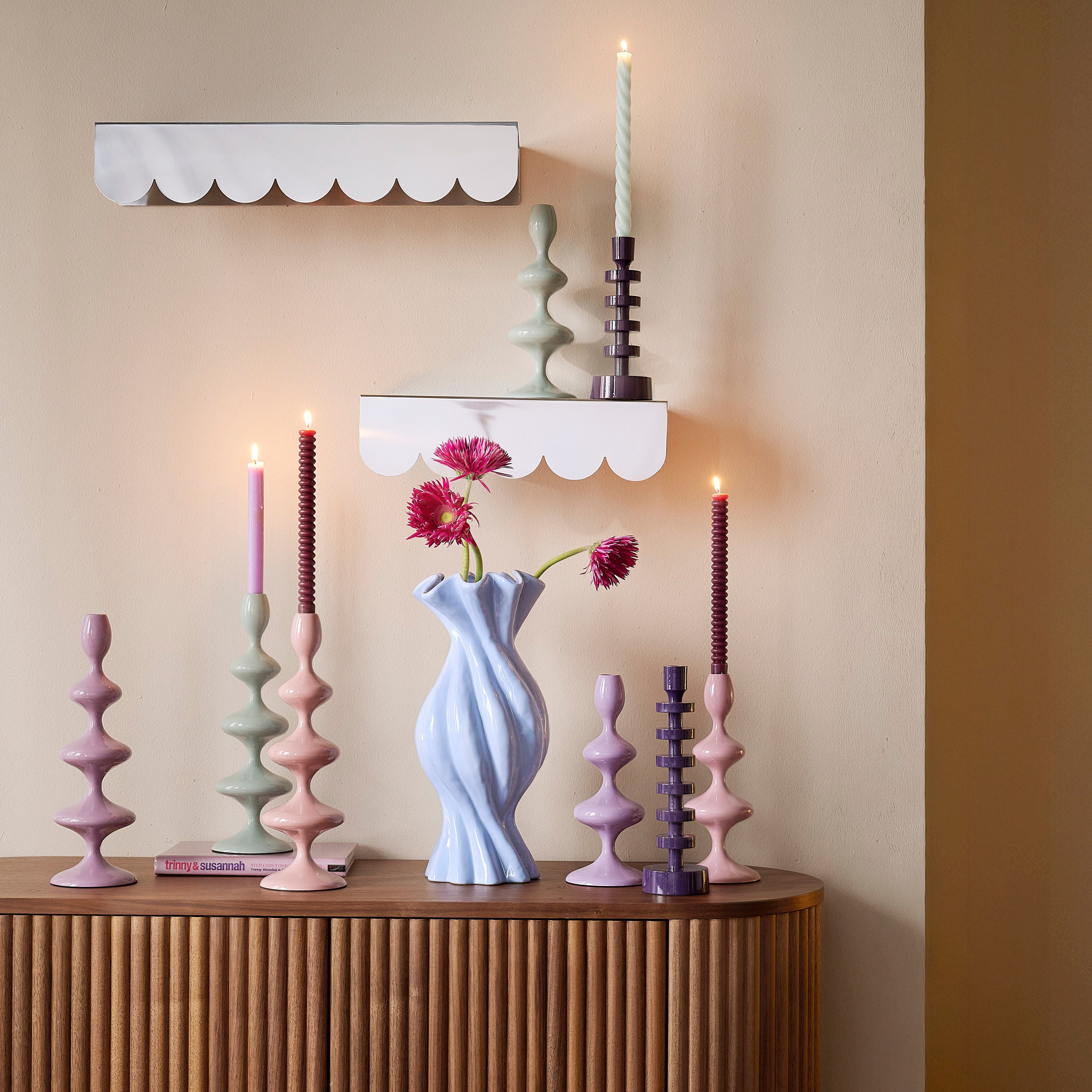 by fonQ Dottie Wandplank - Set van 2 - Chroom