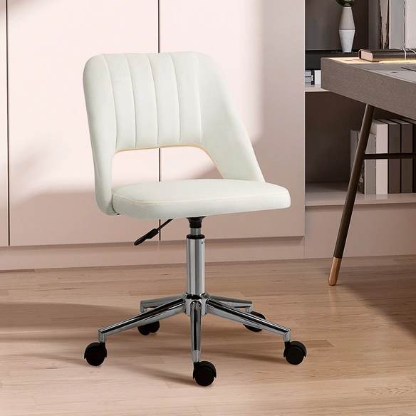 Bürostuhl, höhenverstellbar, LxBxH: 49x60x79-91 cm, beige