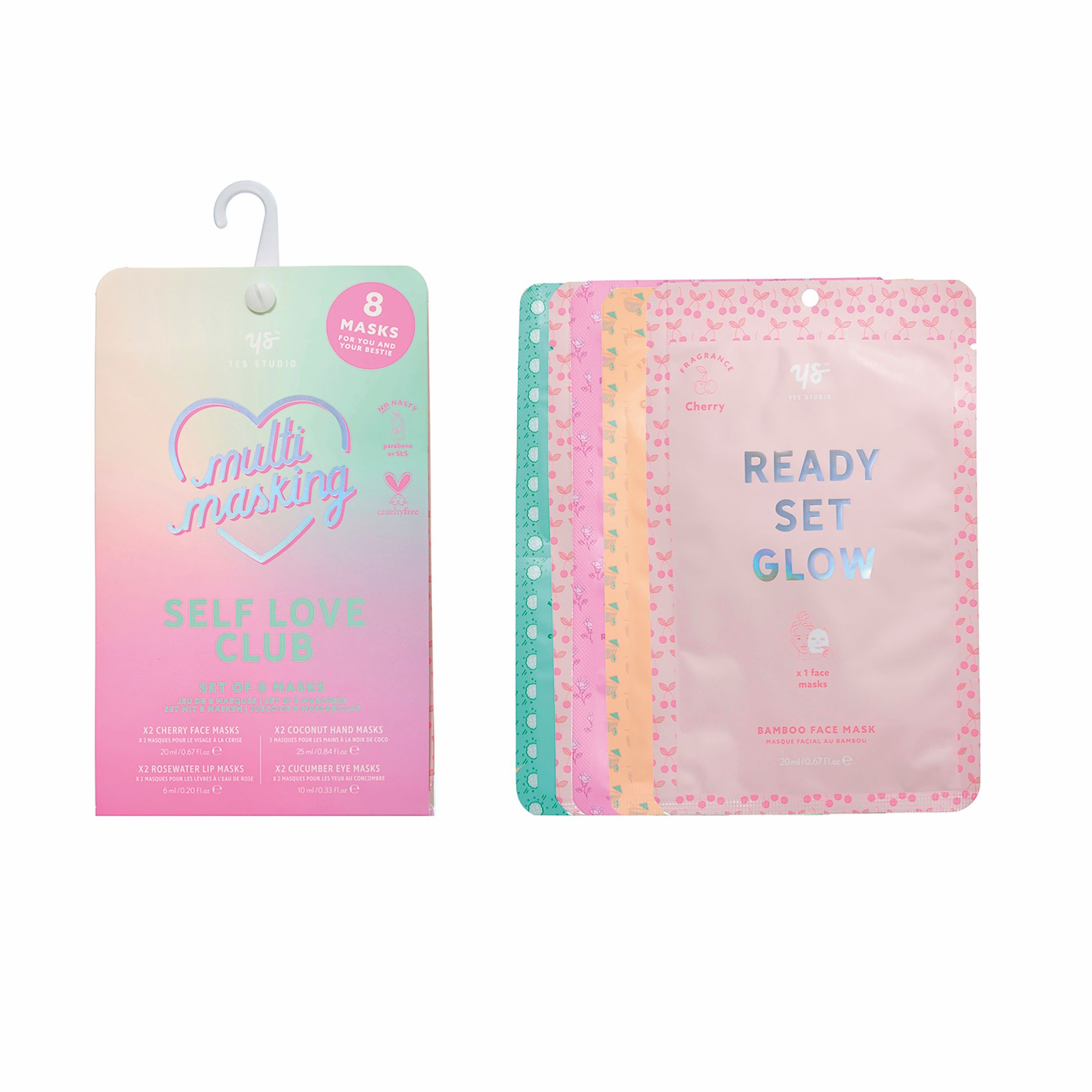Yes Studio Multi Masking Self Love Club Set Of 8 Masks Gift Set