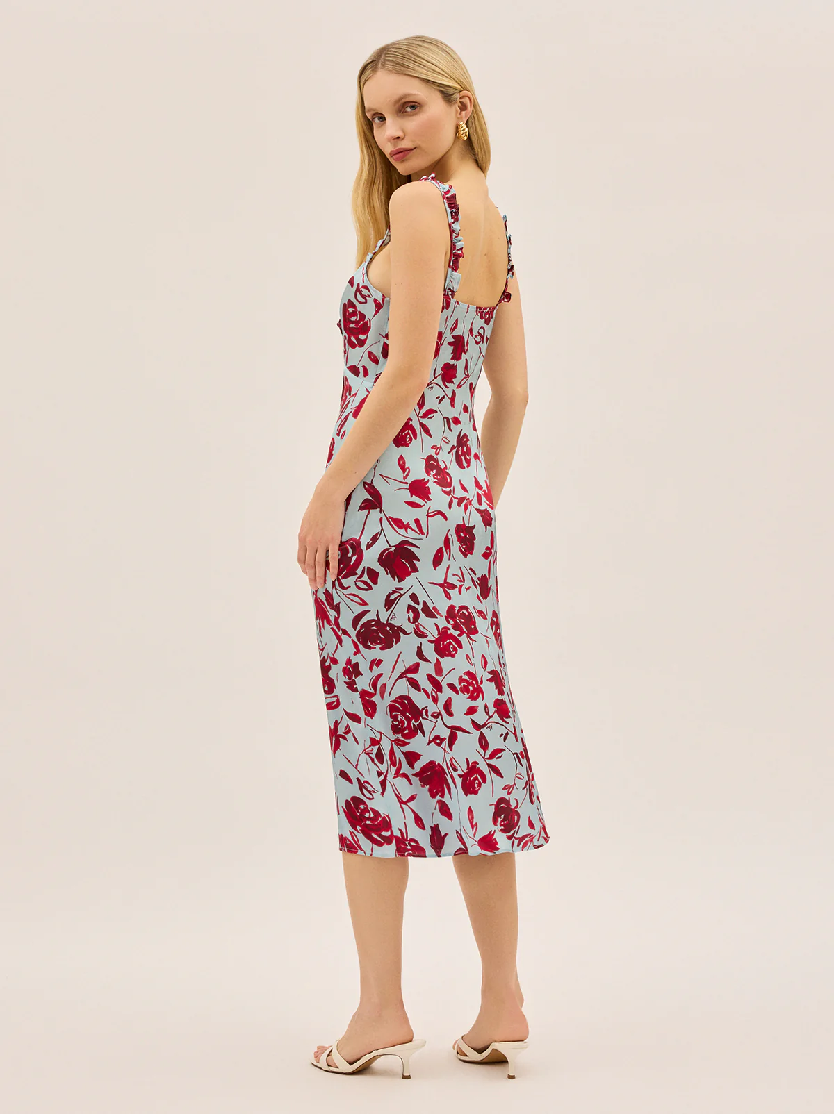 Primrose Blue Rose Print Dress