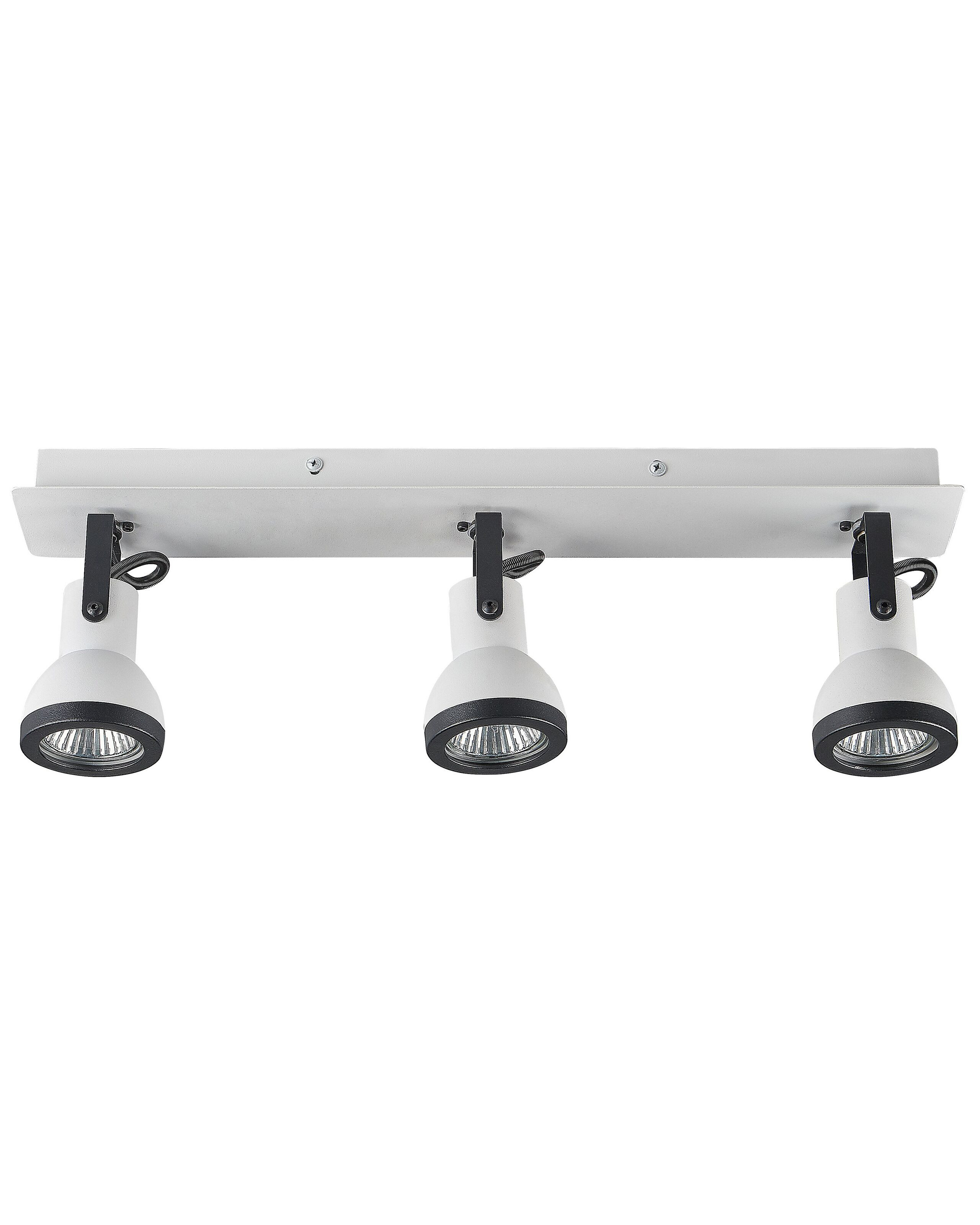 3-punktowa lampa sufitowa metal biało-czarna