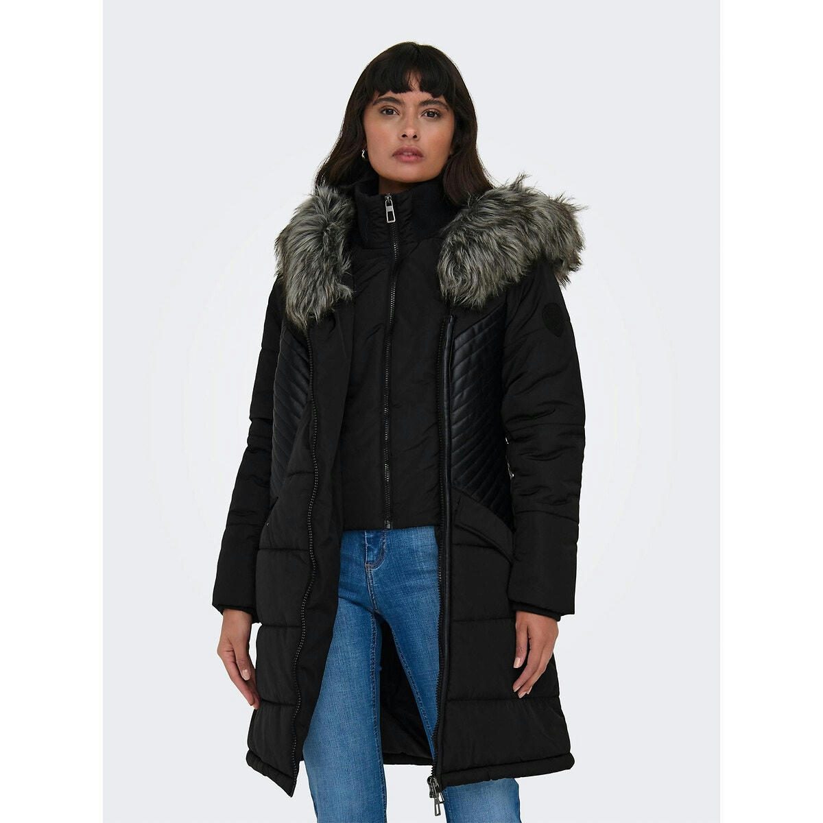 Parka longue à capuche
