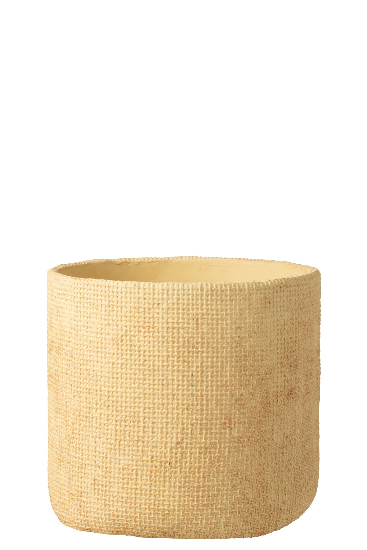 J-Line bloempot Sunny - cement - beige - large - Ø 26 cm