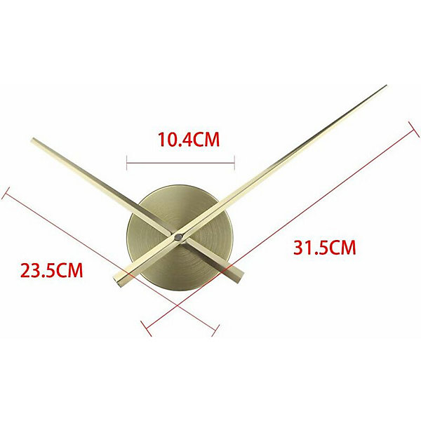 BASHLWUA Aiguilles d'horloge 3D grandes aiguilles d'horloge murale forme d'aiguille pour bricolage horloge murale décoration horlo