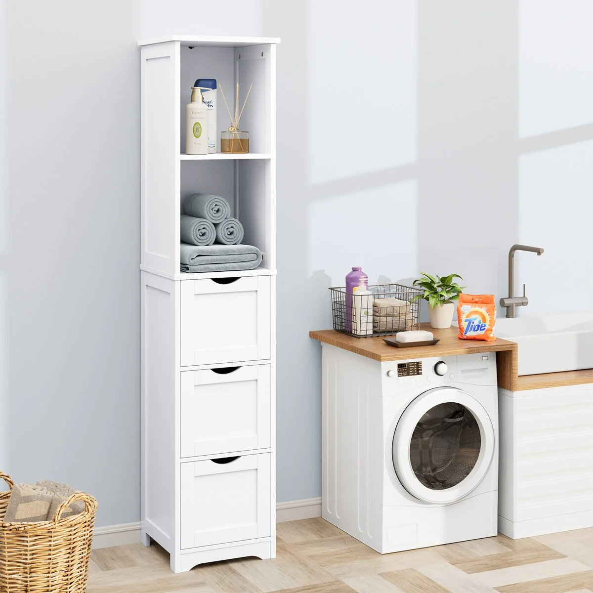 Bathroom Tall Storage Cabinet