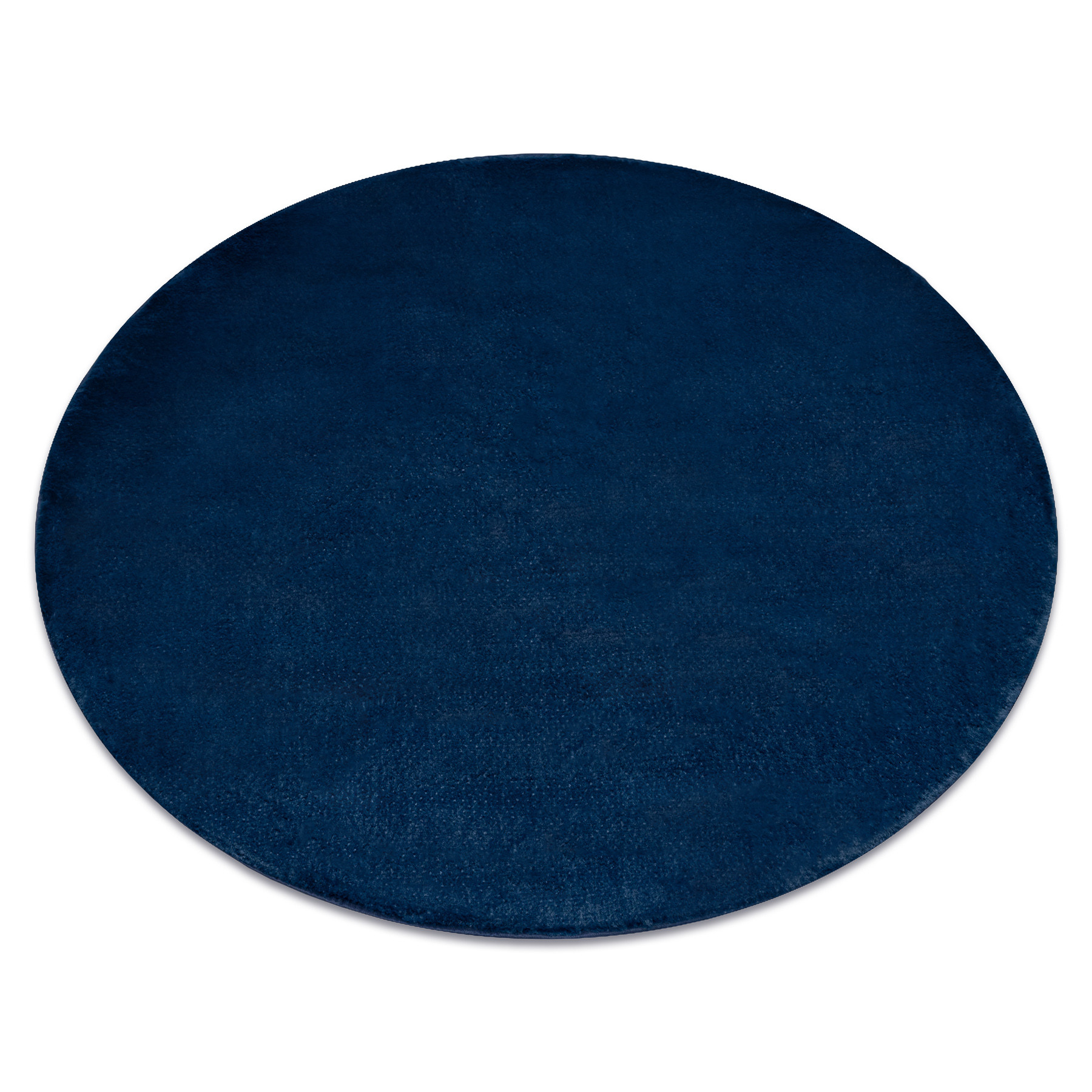 Dywan POSH Shaggy navy granat gruby, pluszowy, antypoślizgowy, koło 80 cm