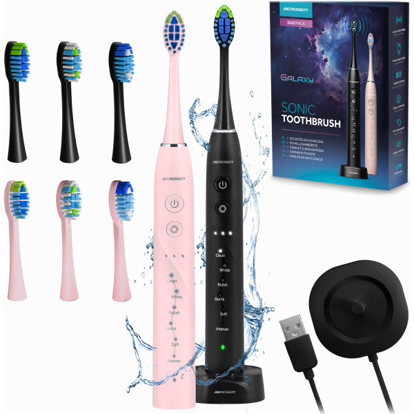 Szczoteczka soniczna do zębów Berdsen Galaxy Duo zestaw 2 szt. 322021