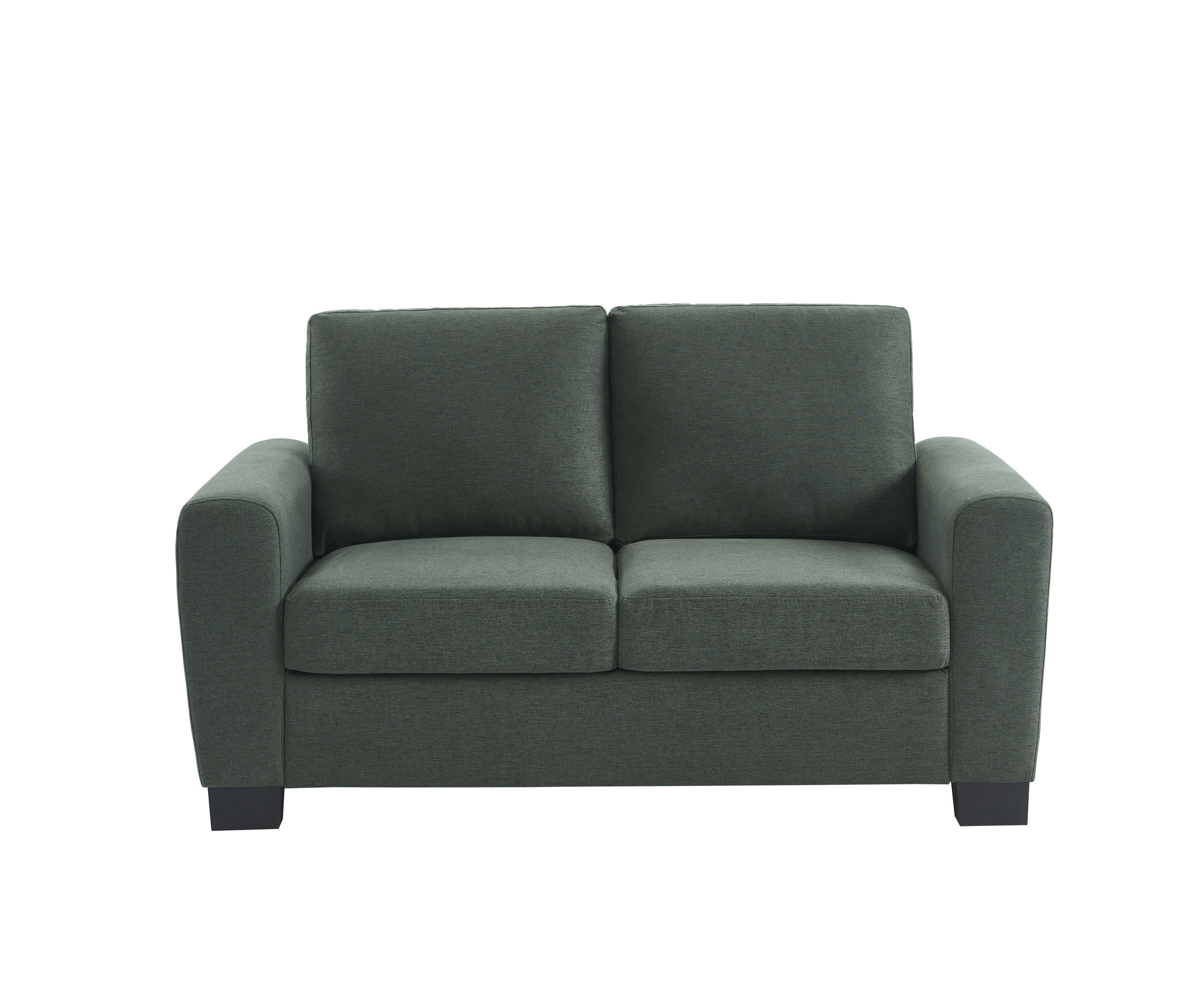 LISE - Canapé droit en tissu 2 places vert