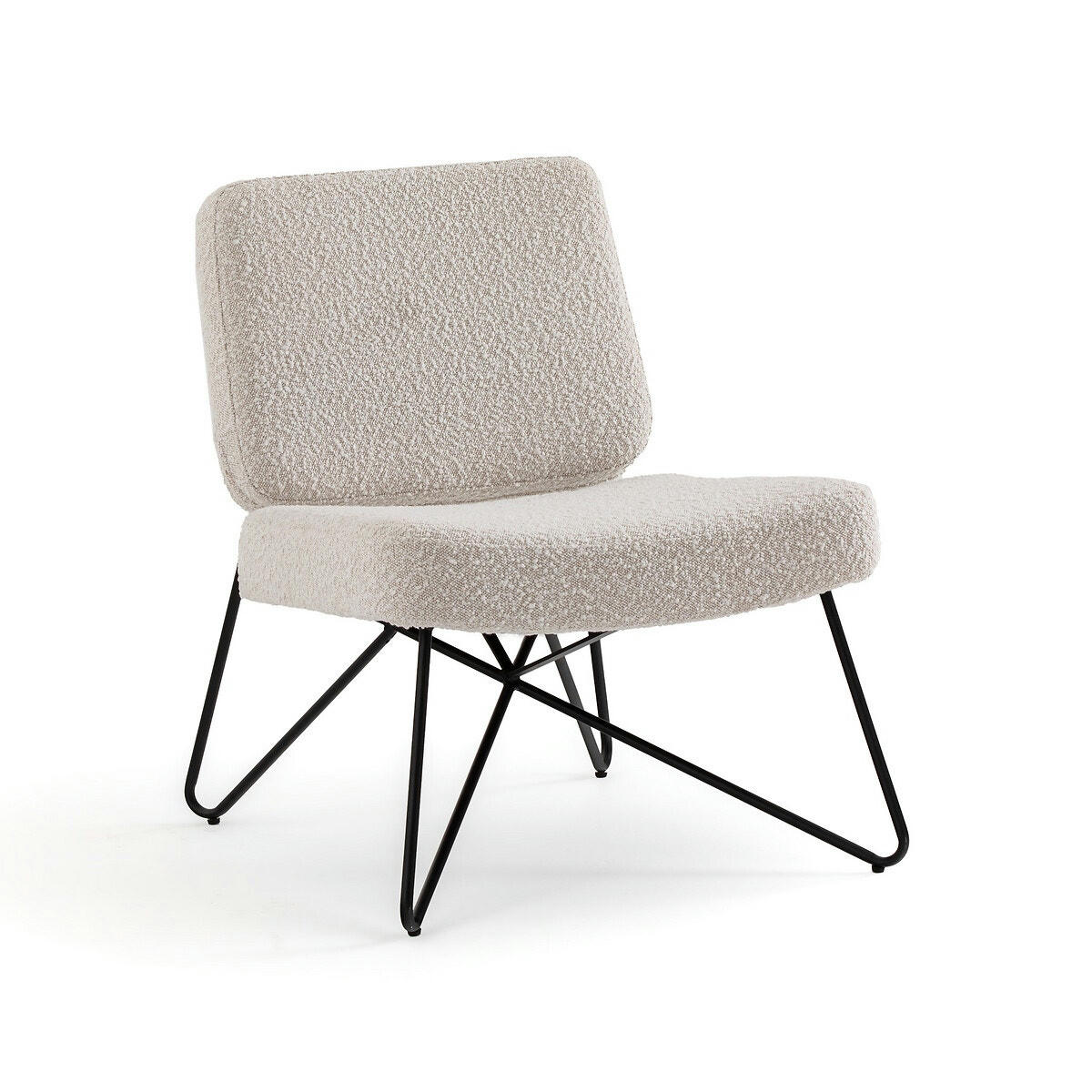 Fauteuil vintage tissu bouclette, Watford