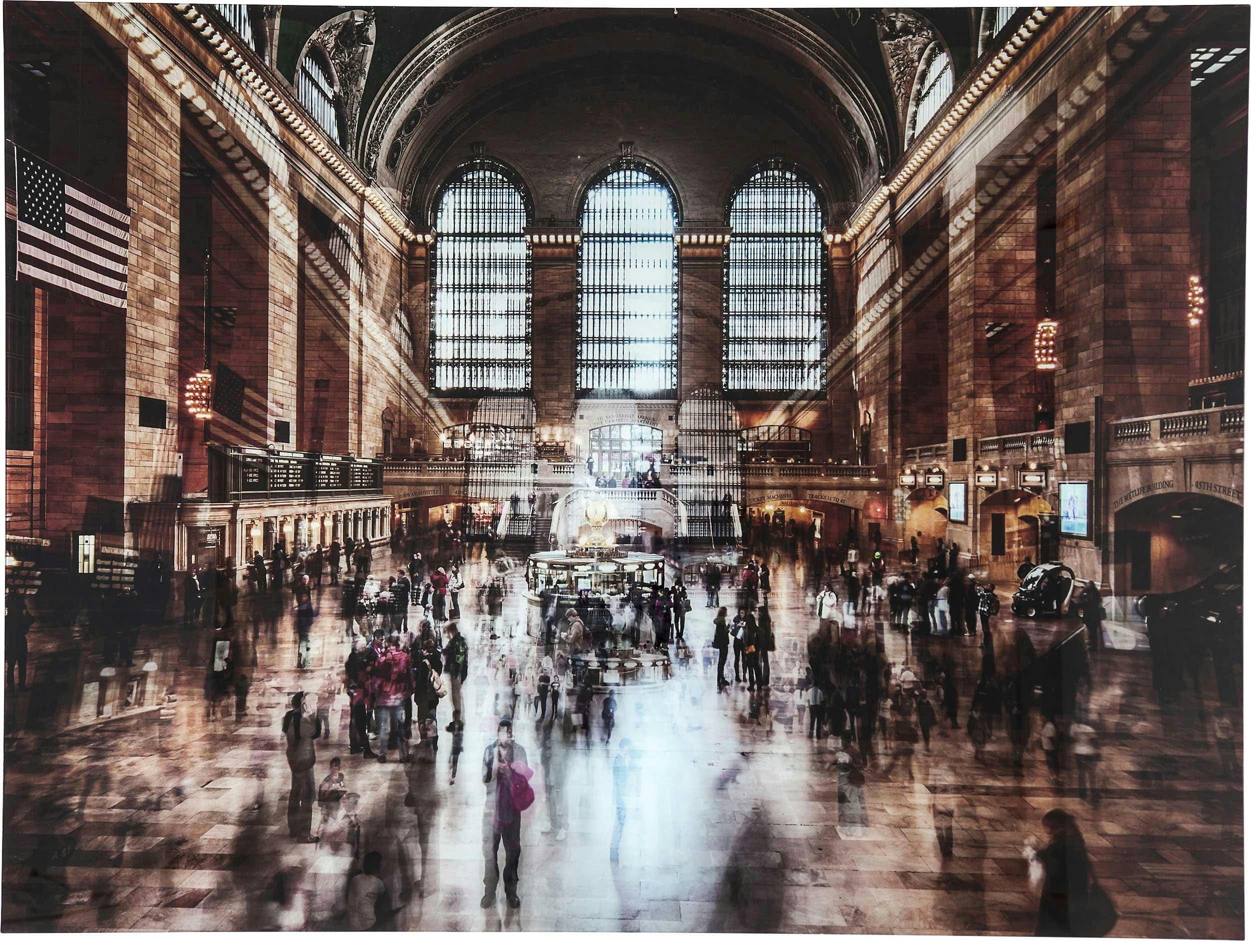 GRAND CENTRAL STATION - Tableau gare américaine en verre 160x120