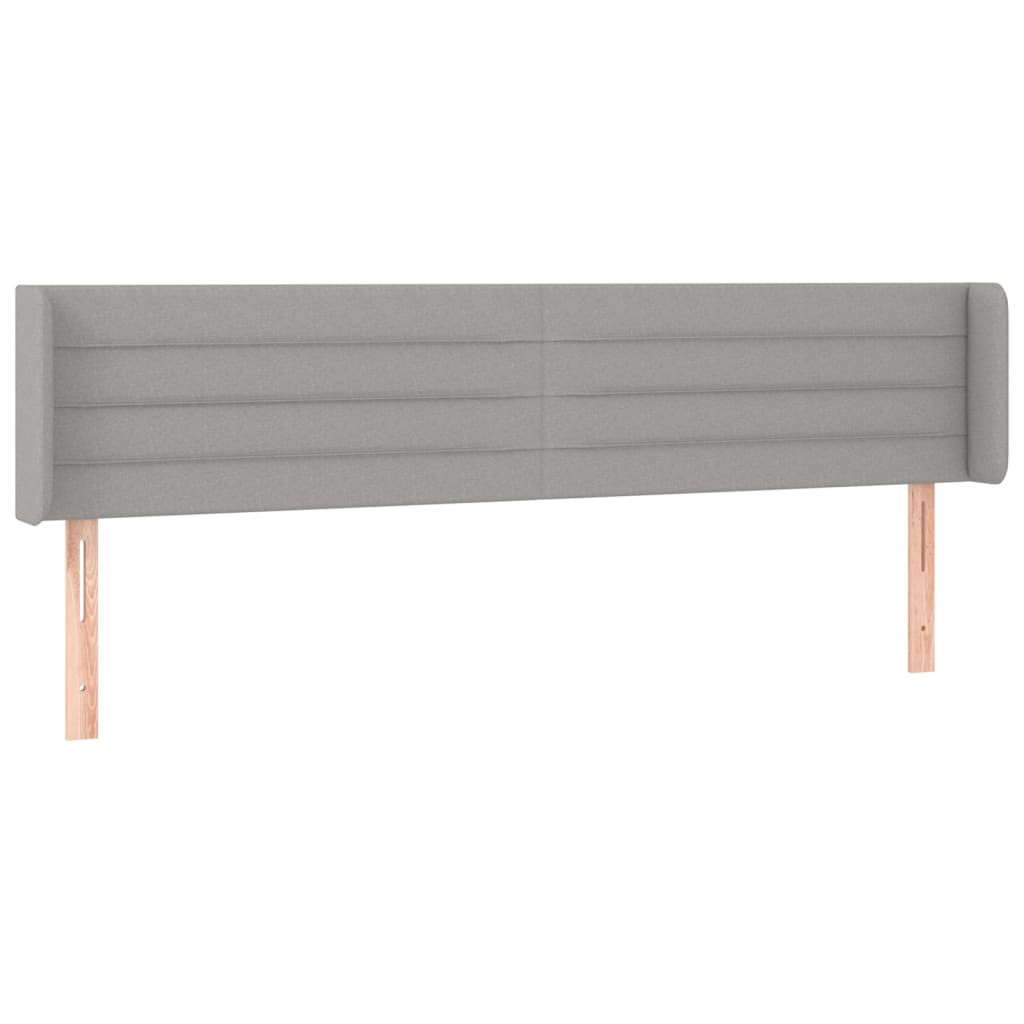 Wezgłowie Szary 203 x 16 x 78/88 cm Tkanina vidaXL