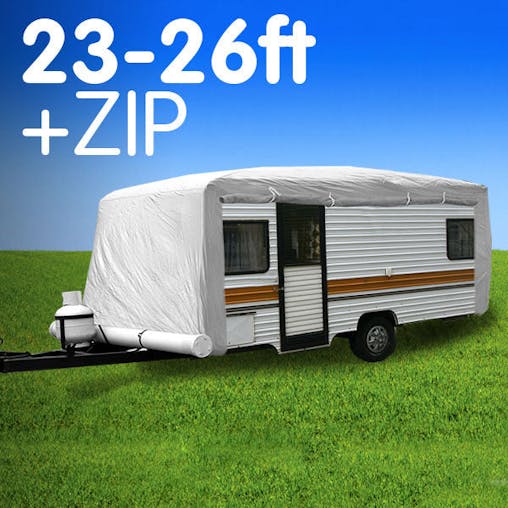 NNEDPE Caravan Cover with zip 23-26 ft