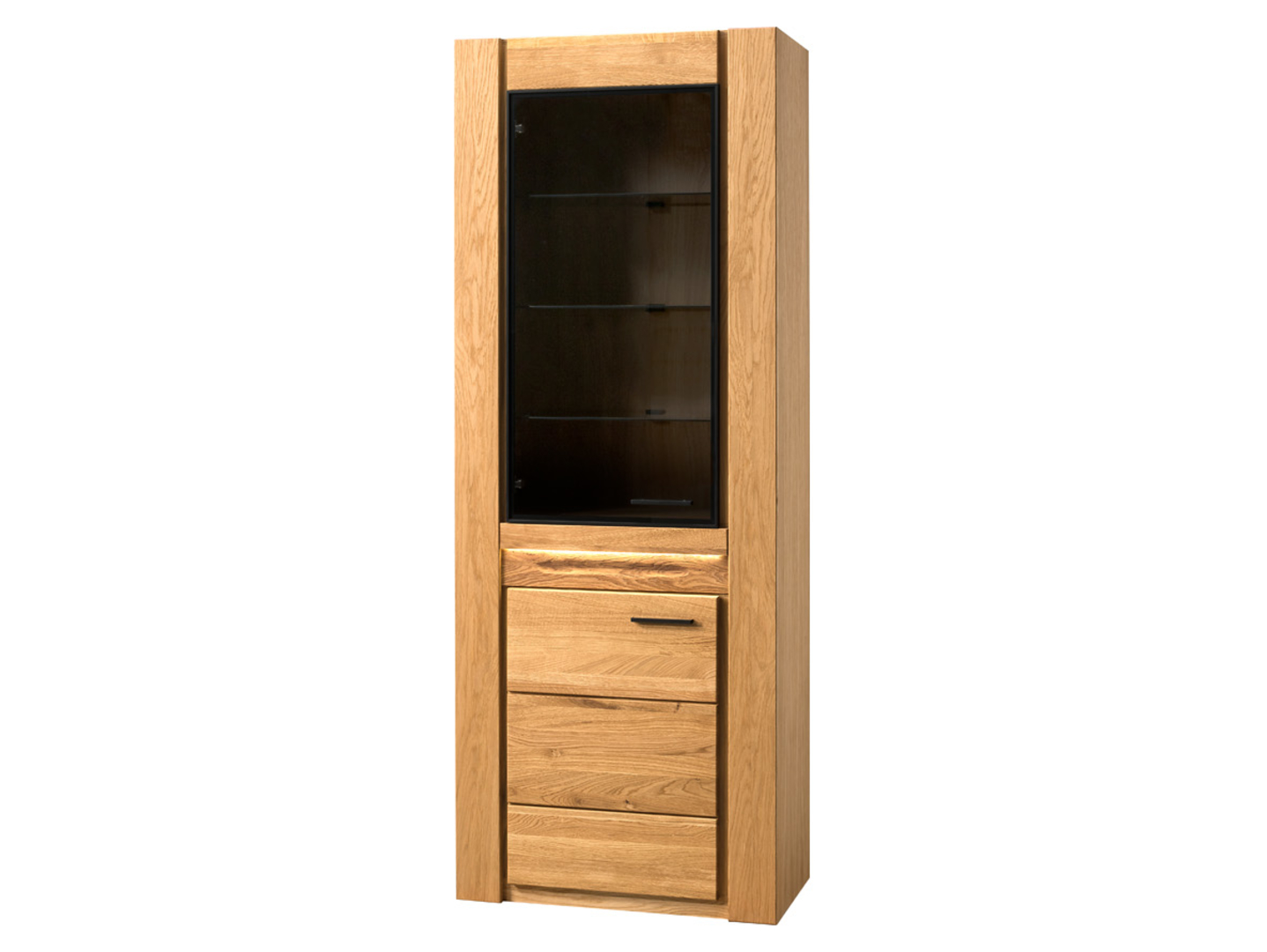 Witryna Velvet-10 75 cm z drzwiami lewostronna dąb natura