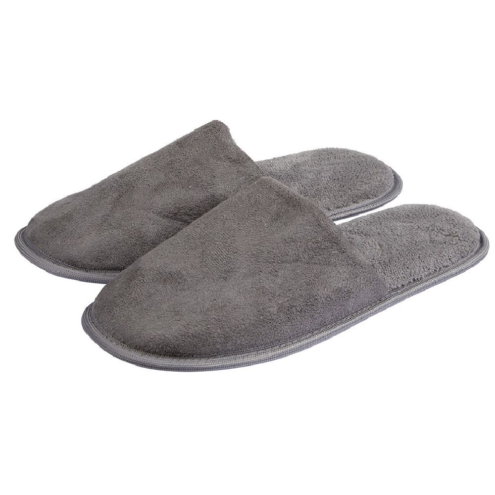Chaussons mules gris foncé homme