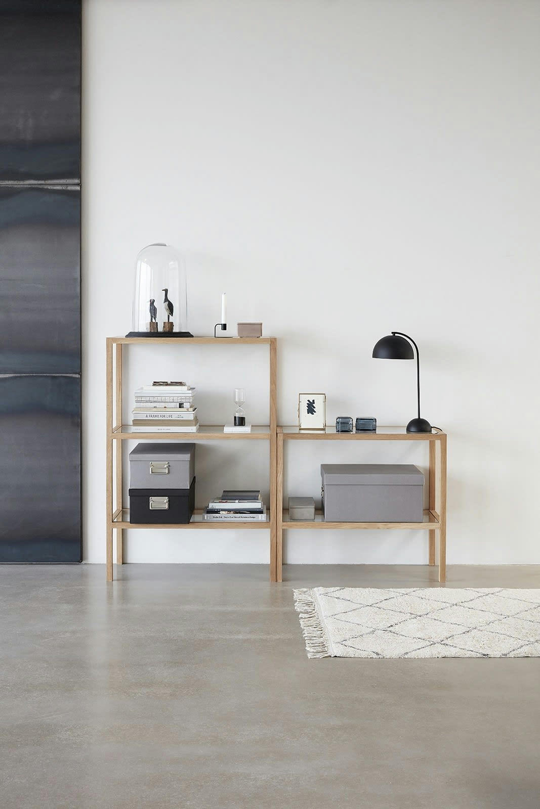 CURVE - Chandelier en métal noir