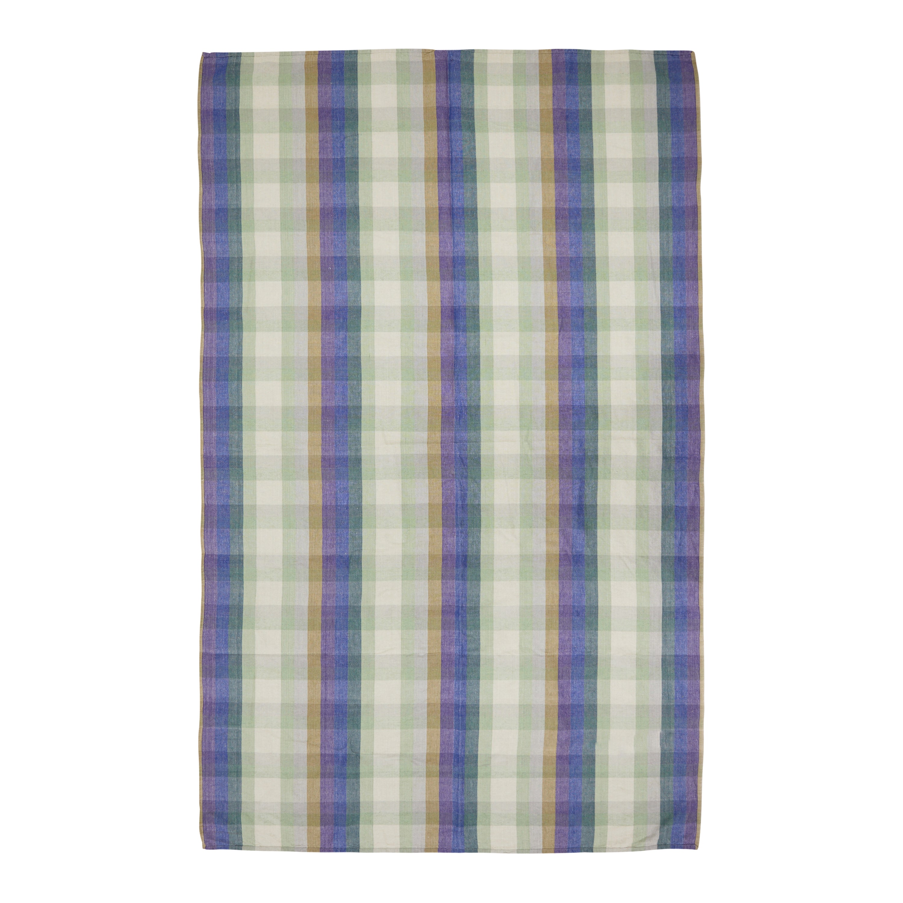 HKliving Vida Check Tafelkleed 140 x 220 cm - Mint / Cobalt