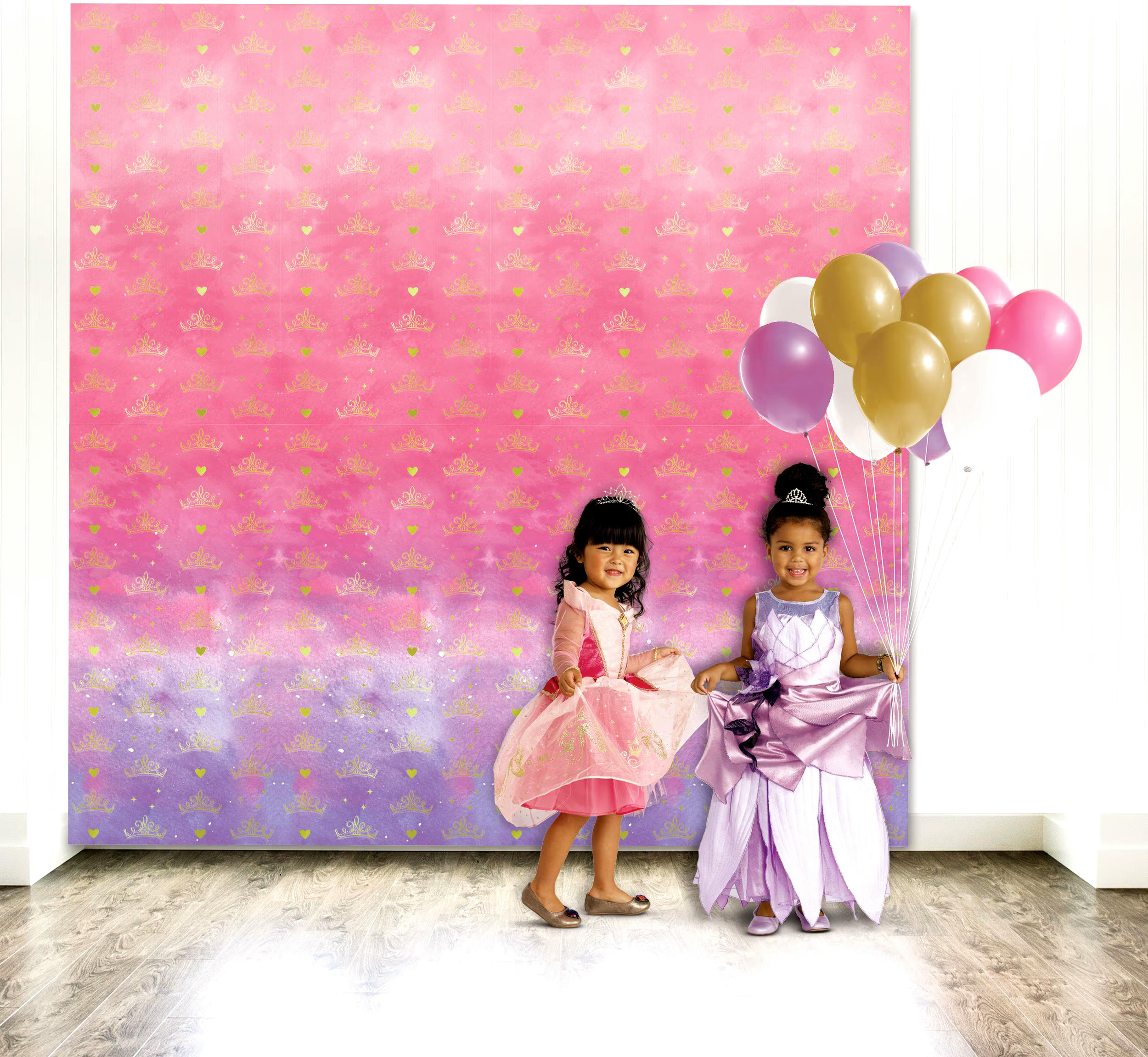 Disney Once Upon a Time Scene Setter for Birthday Parties, Pink/Purple, 2-pk