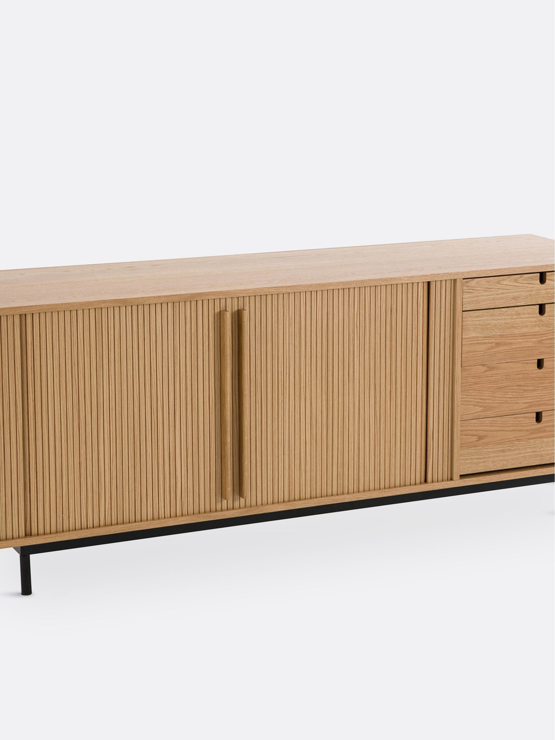 La Redoute Intérieurs Oak Strio Sideboard with Sliding Doors