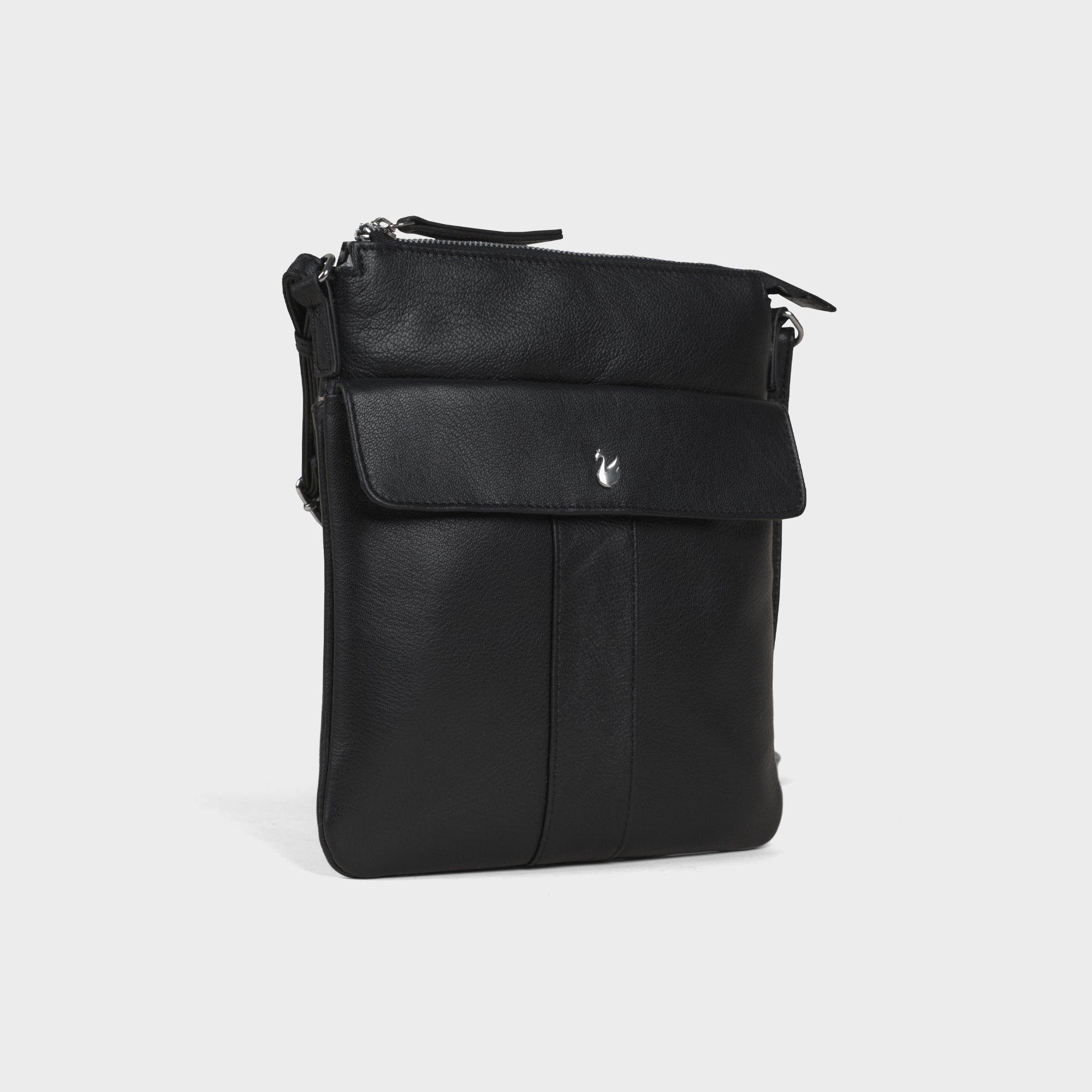 Assots London AMBA' Soft Full Grain Real Leather Crossbody Bag