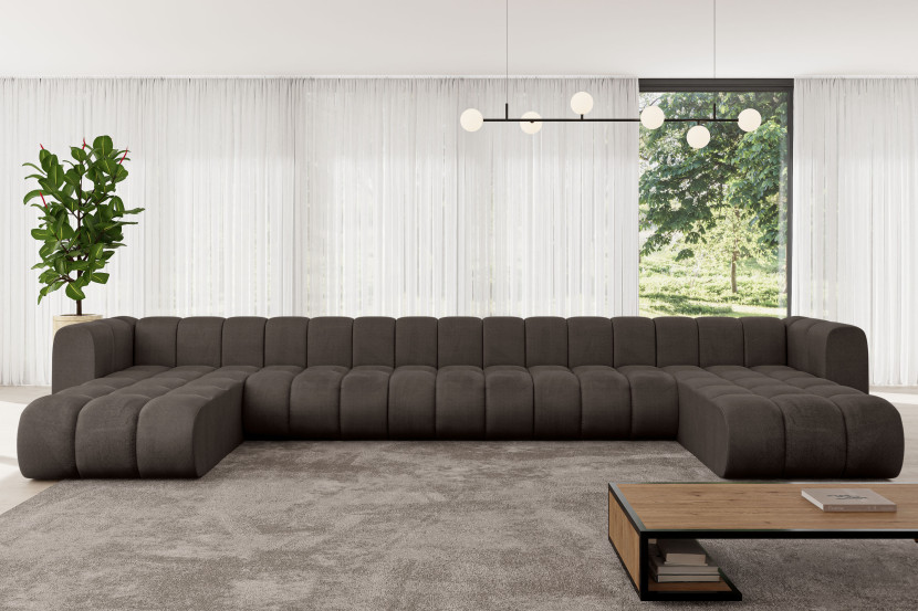 Narożnik uniwersalny modułowy Joren-U3 - 501x177x70 cm Brązowy