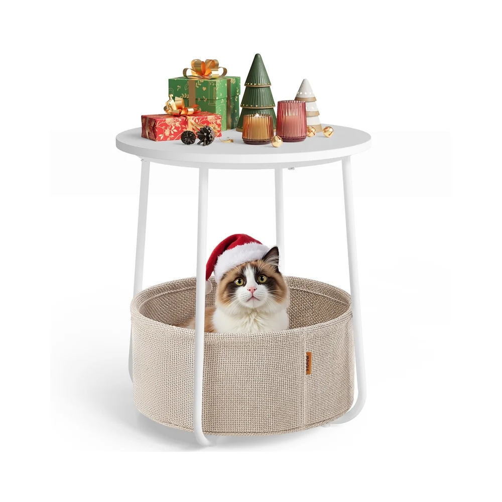 Petite table basse ronde avec rangement