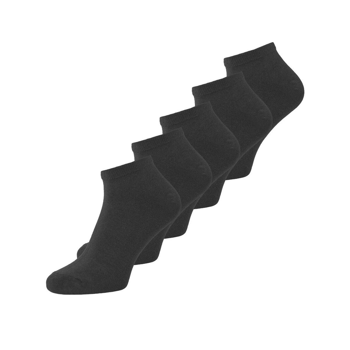 Socquettes unies, lot de 5 paires