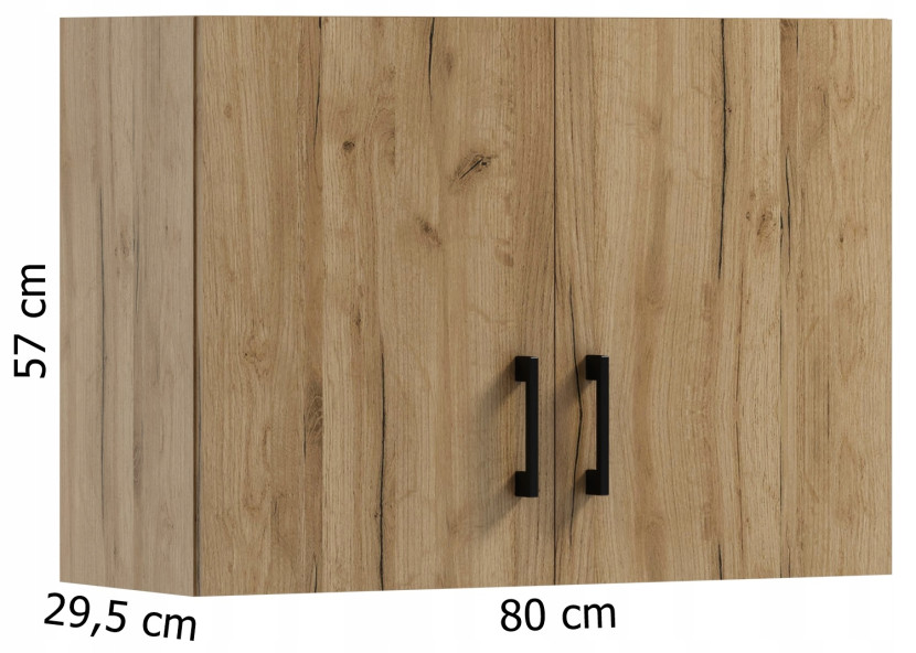 Szafka kuchenna wisząca KG 80 dąb Craft złoty