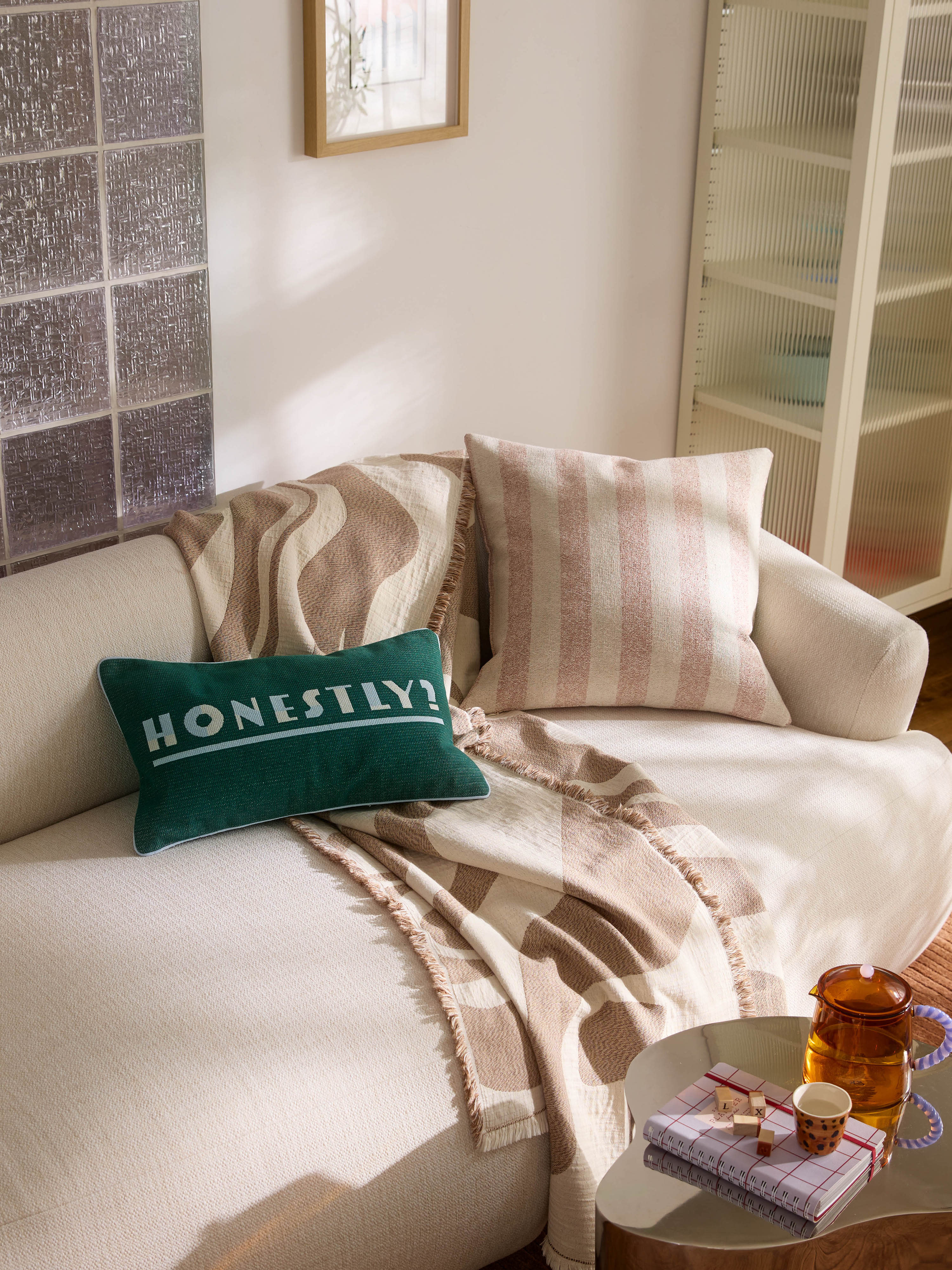 Jacquard-Tagesdecke Rui mit Fransen