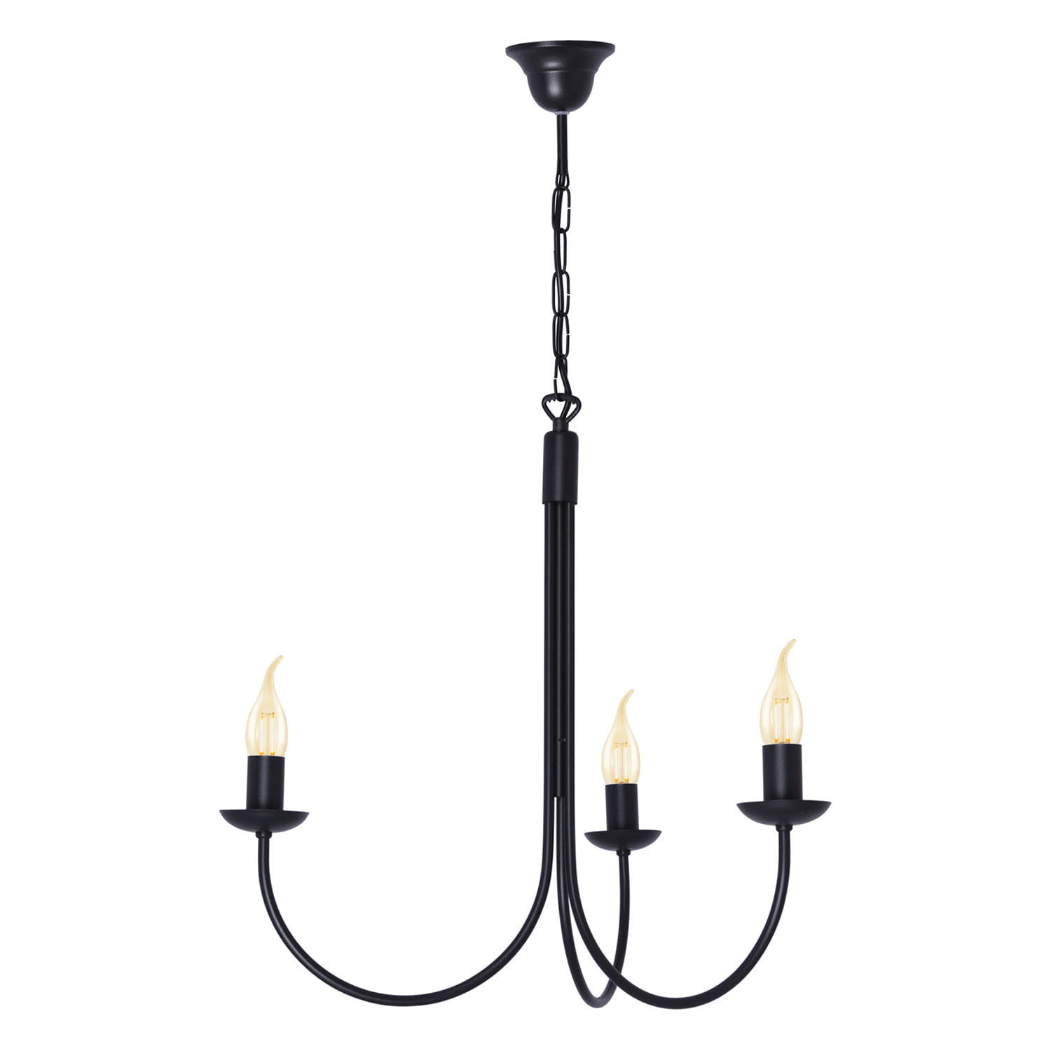 Lampa wisząca czarna HARIS 3xE14x40W wym: 85x52x52 cm Kaja