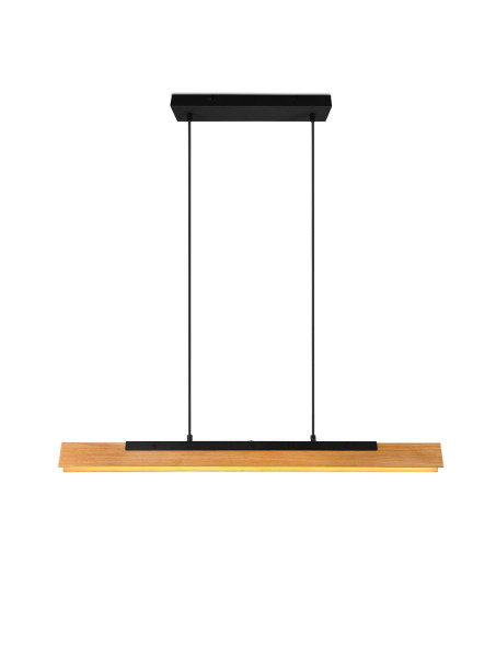 Lampa wisząca KERALA janse drewno-czarna LED 1x25W Ciepła biel 3000lm Trio