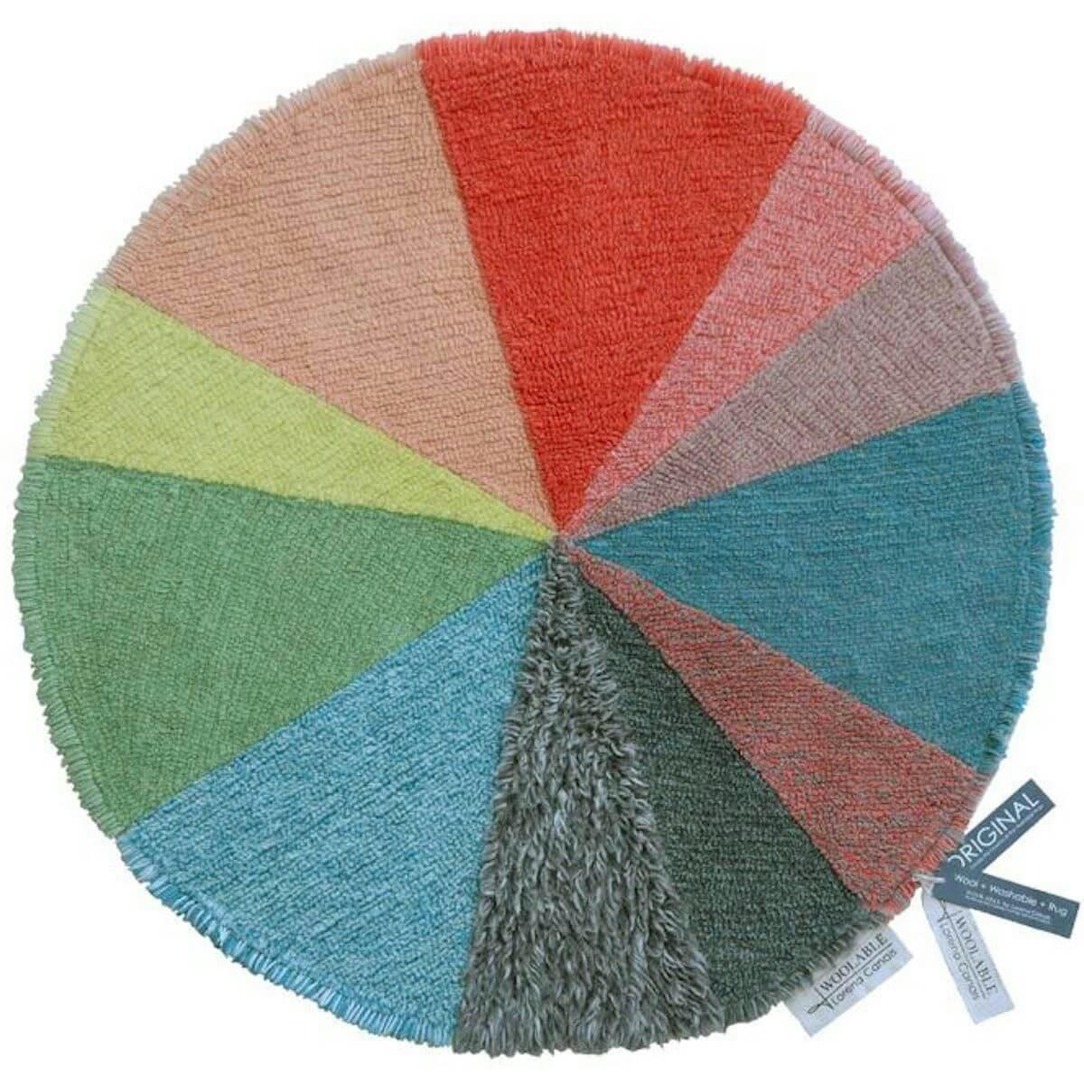 DONNA WILSON - Tapis laine rond motif abstrait D120cm