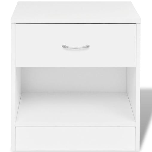 NNEVL Nightstand 2 pcs with Drawer White