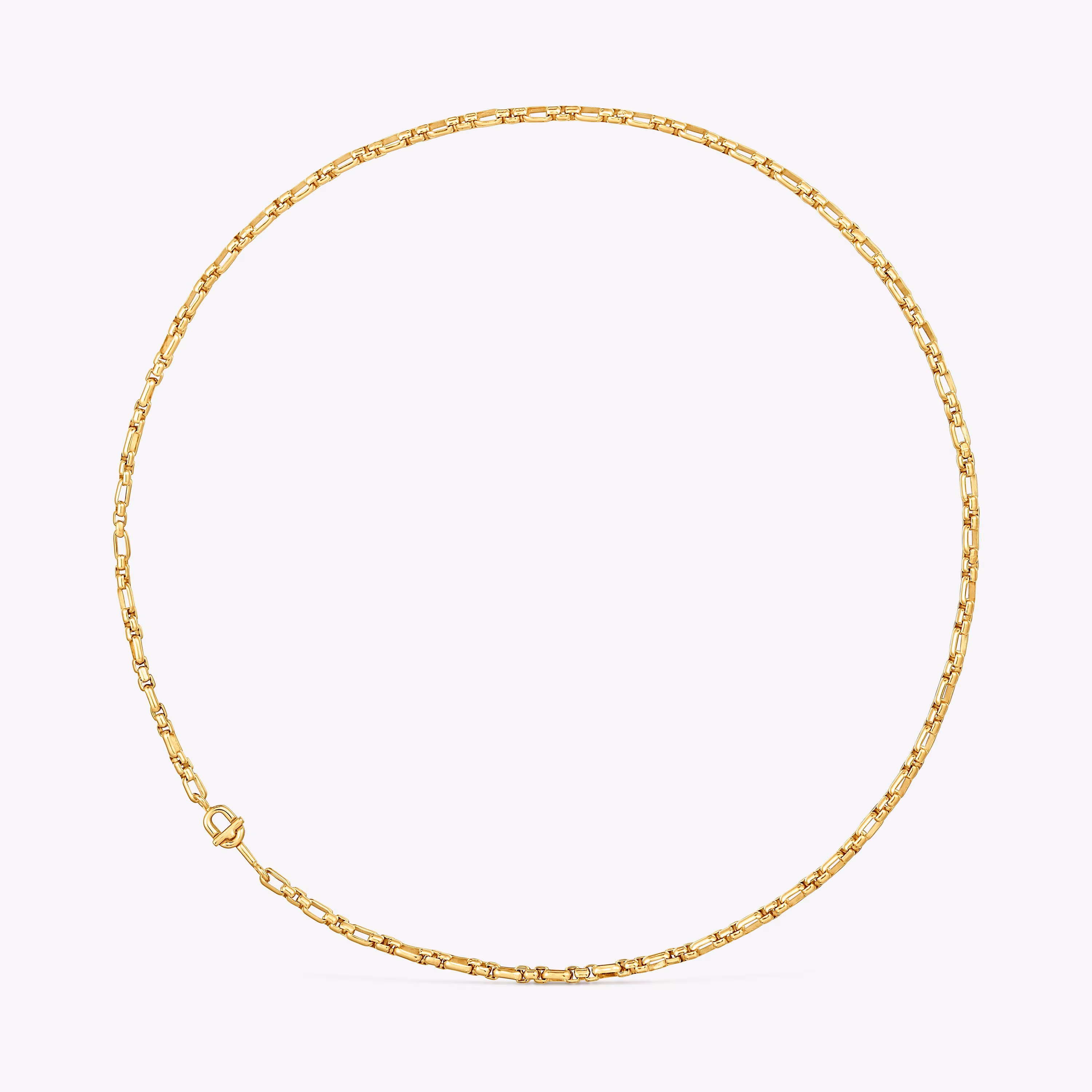 Collar cadena cuadrada con baño de oro 18 kt sobre plata TOUS MANIFESTO