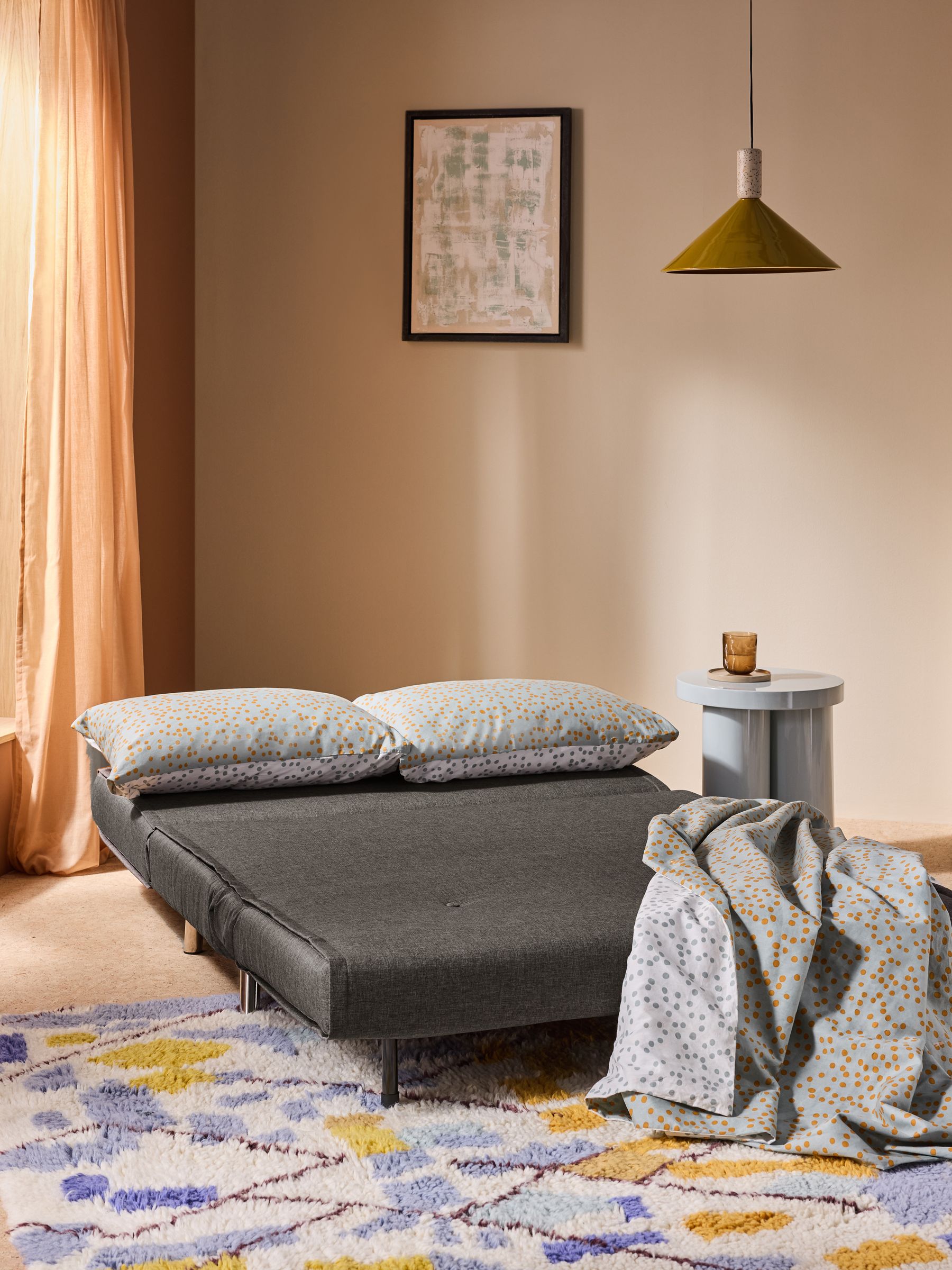 Regular Haru 2 Seater Sofa Bed in Marshmallow Grey