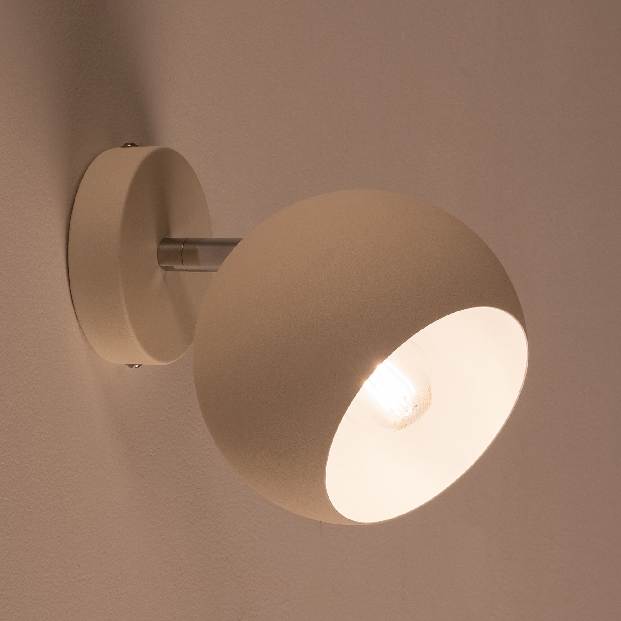 LIANDY - Applique murale électrifiée acier - beige