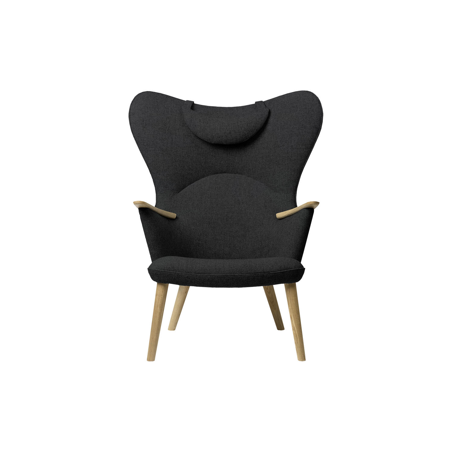 CH78 Mama Bear loungestol, black/olieret eg