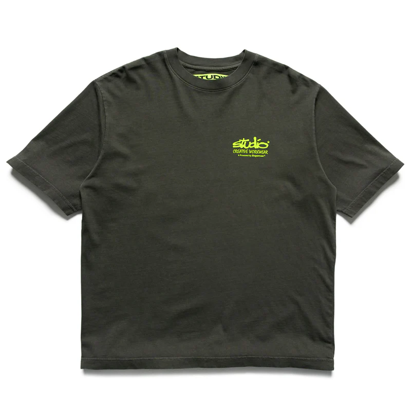 Supervsn Studio Label Logo Tee - Vintage Grey