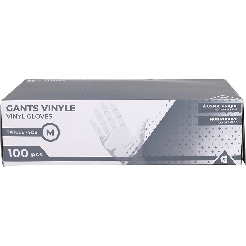 Gant en vinyle à usage unique x 100 taille M