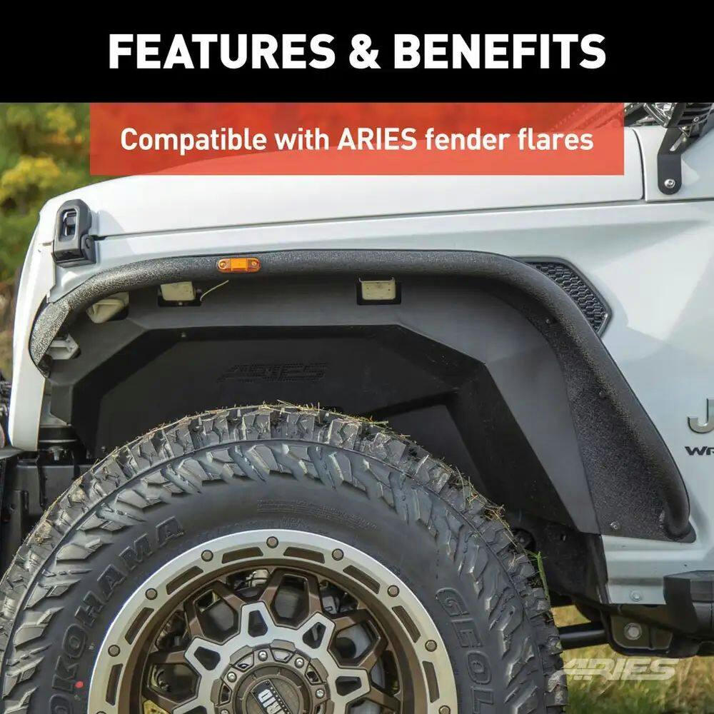 Aries 1500550 Front Jeep JL Inner Fender Liners