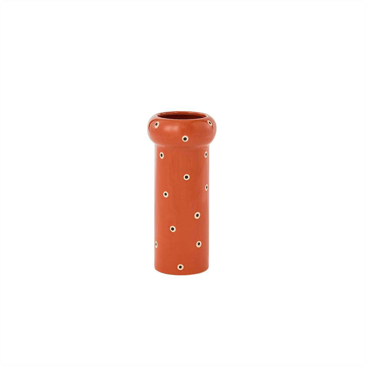 OYOY LIVING - Vase orange en grès Ø18,5xH42cm