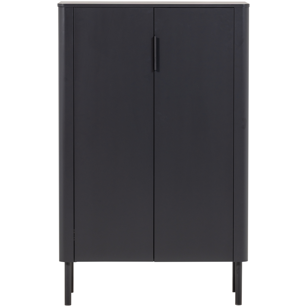WOOOD kast 2-deurs Gunnar - Grenen - Matzwart - 135x85x39