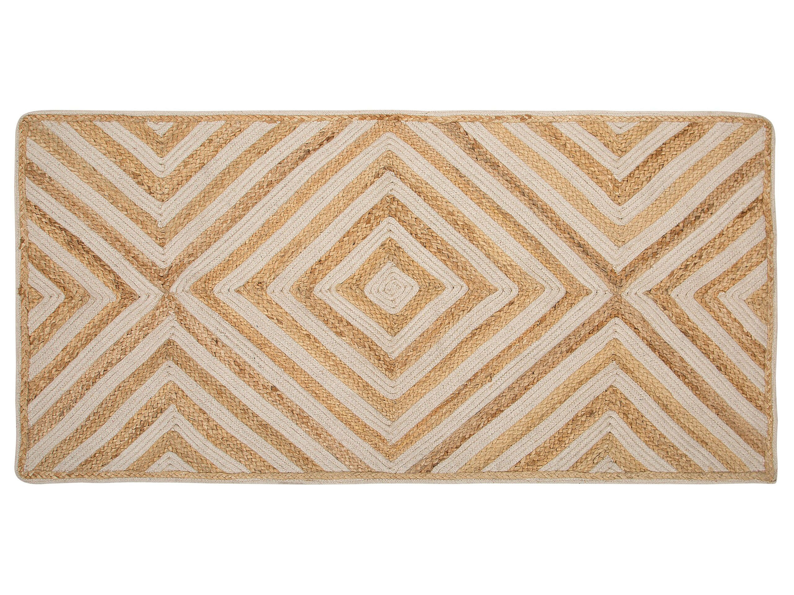 Dywan prostokątny bawełna 80x150 cm beżowy