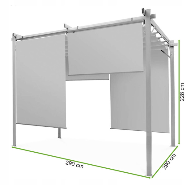 Pergola Ogrodowa Hardmaister Tarasowa Sprint Plus 3x3 Z Roletami
