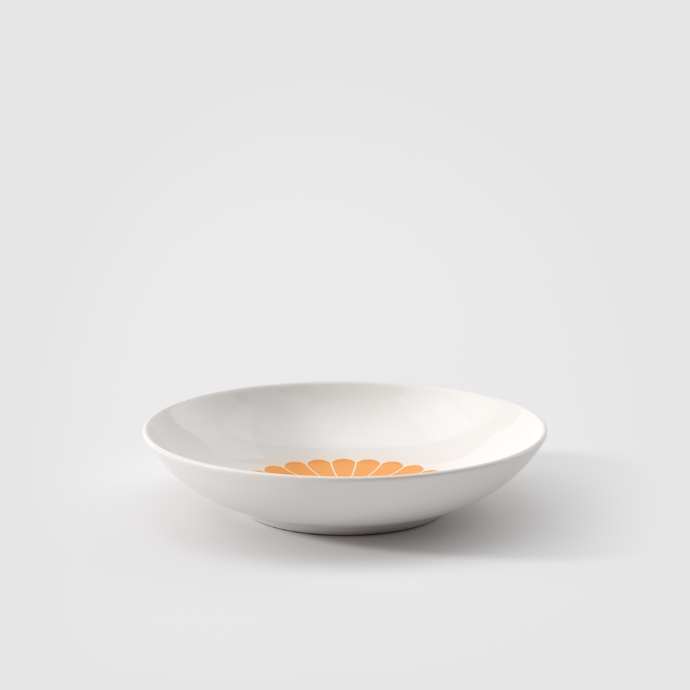 Fleur Pasta bowl - Yellow, 21 oz, Premium Porcelain