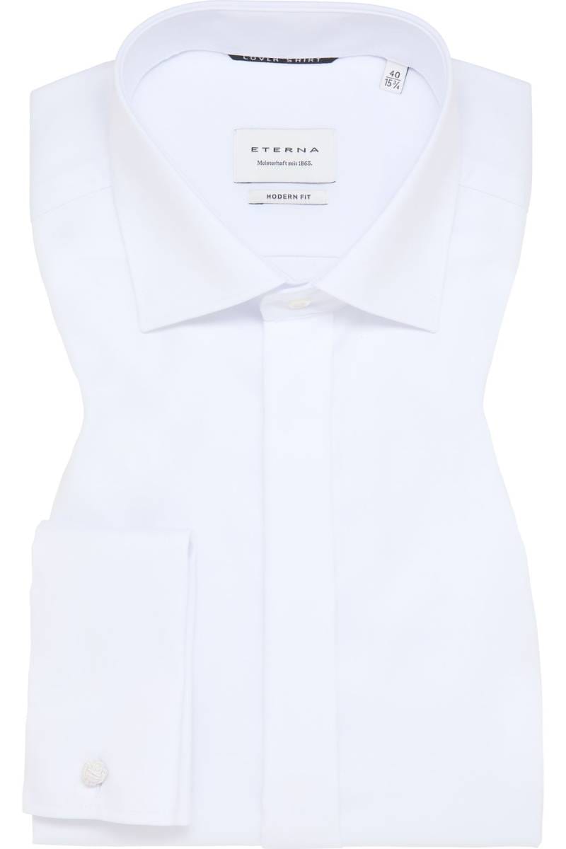 ETERNA Cover Shirt Modern Fit Galahemd weiss, Einfarbig (extra langer Arm)