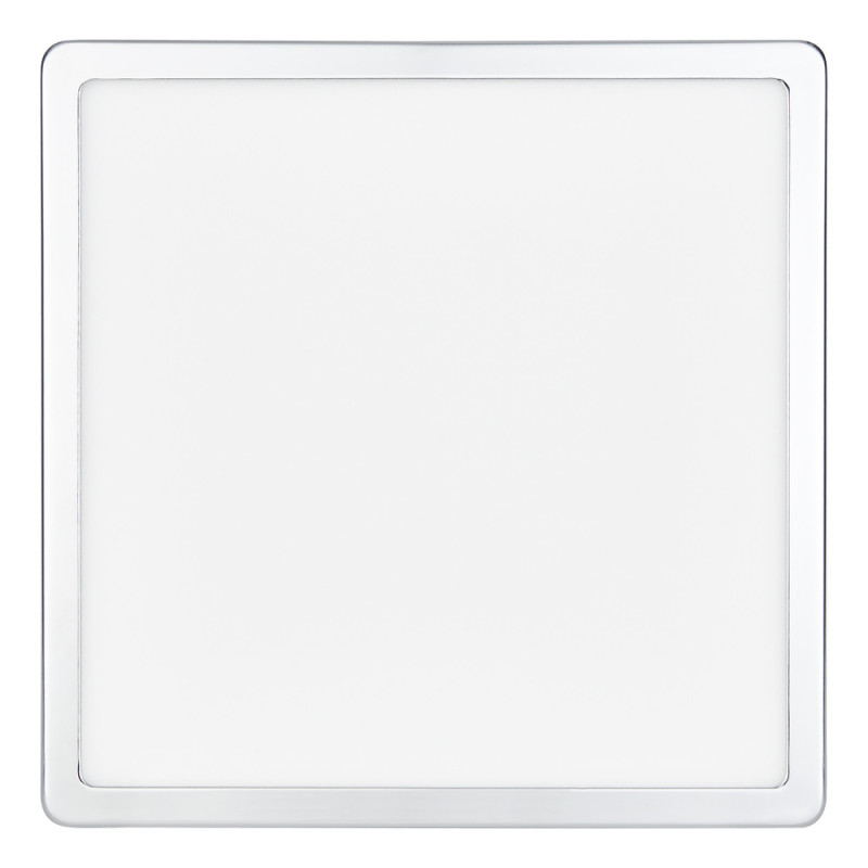 Plafonnier LED Fueva 5 chrome 28,5 x 28,5 cm blanc neutre 2500 lm 20,5 W EGLO