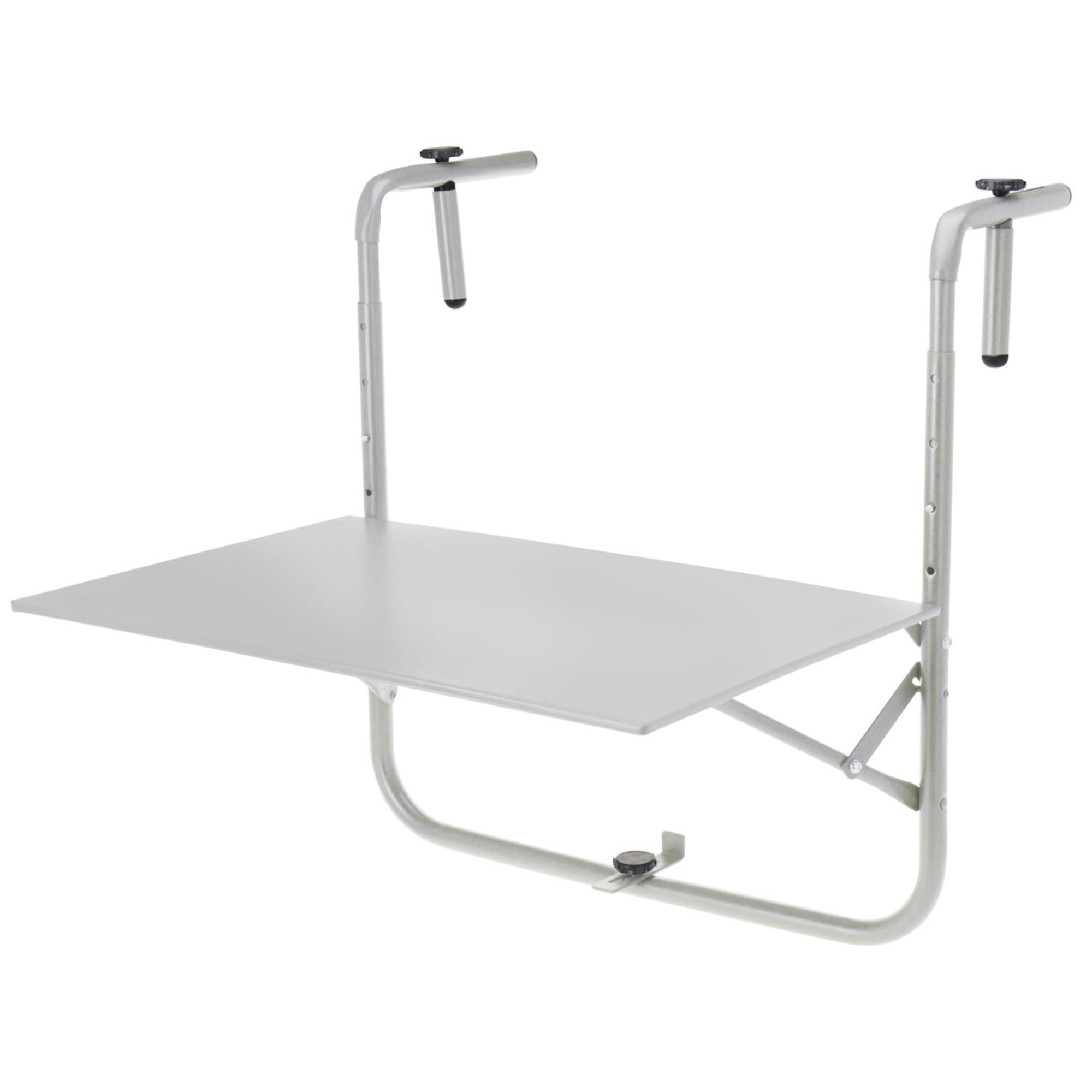 - Table de balcon en métal gris clair  63x43cm