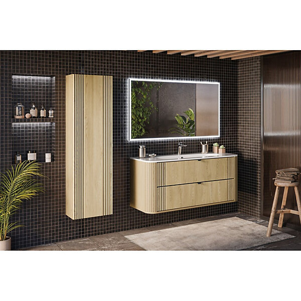 Ensemble de salle de bain KORI : meuble sous vasque 120cm et vasque à encastrer