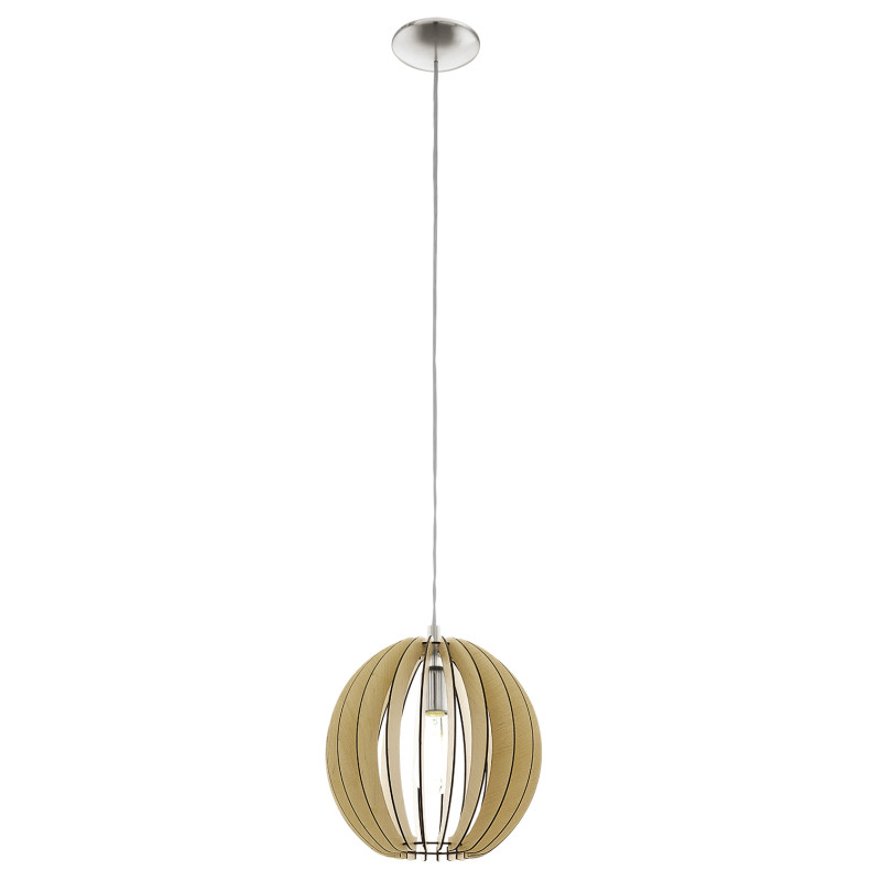 Suspension Cossano brun clair Ø 30 cm E27 60 W EGLO