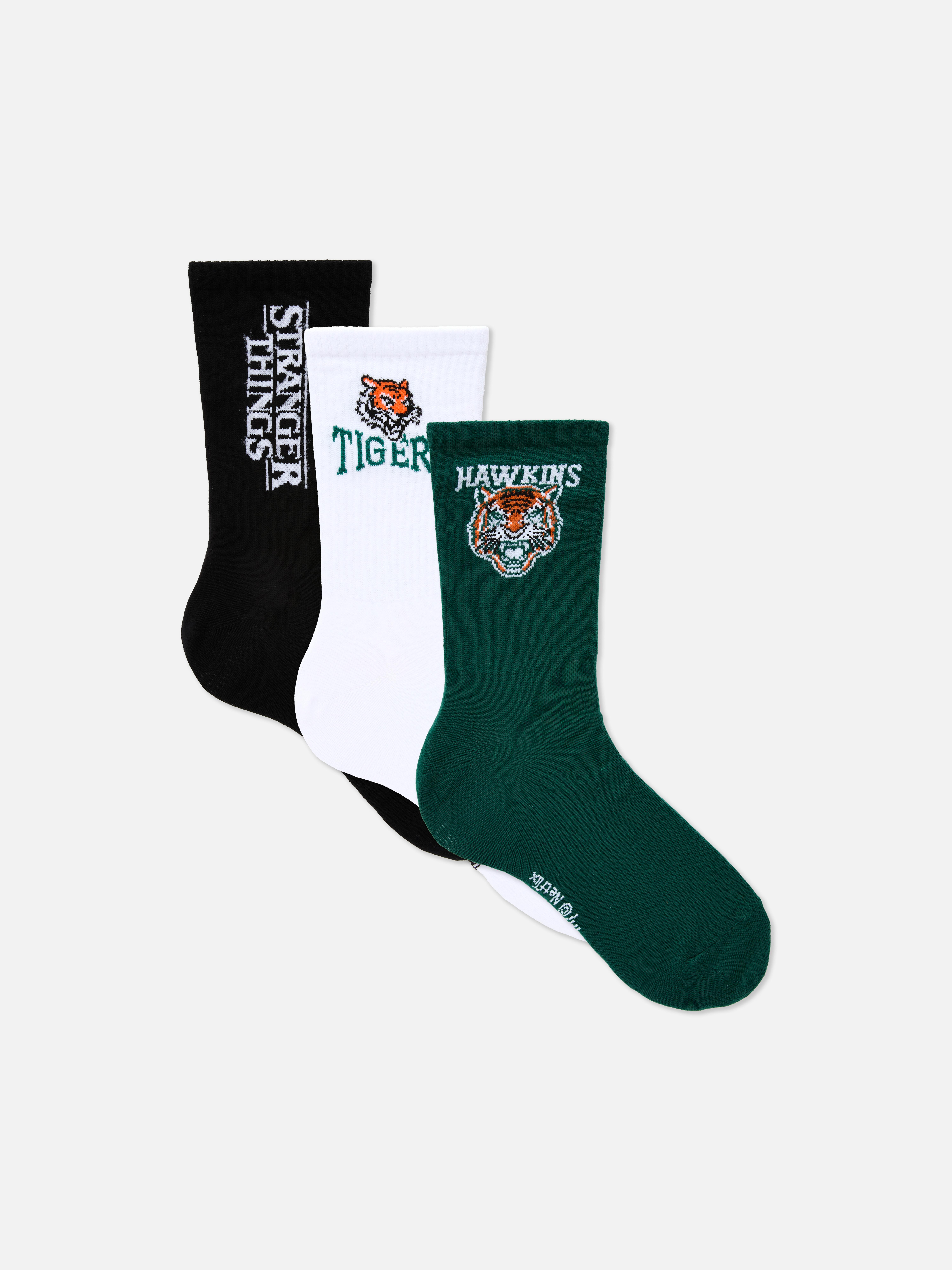 3pk Stranger Things Hawkins Crew Socks